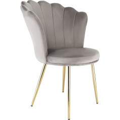 Raygar Mini Flora Accent Chair, Metal, Grey, One Size
