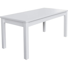 Mirjan24 S18L Dining Room Table, Practical Extendable Table, Dining Table, Choice of Colours, Table for Dining Room, Kitchen Table, Extendable Table (White, 80 x 160 x 200 cm)