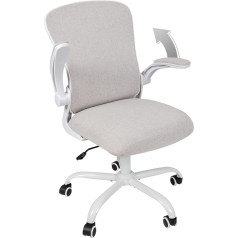 Fullwatt Office Chair, Folding Armrest, Ergonomic Desk Chair, Computer Chair, Mesh Fabric with Armrests, Middle Backrest for Home, Office, Meeting Room, Study