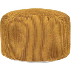 Adekor_Home Puffa | Seat | Corduroy | Stool | Comfortable | Stylish | For Sitting | Under the Feet | On the Patio | In the Garden | In the Living Room | 70 x 45 cm (Yellow)