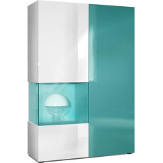 Vladon Morena Display Cabinet White