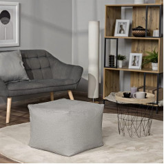 Paco Home Outdoor Bean Bag Armchair Living Room Seat Cushion Stool Floor Cushion Footstool Pouf Square Modern Unfilled Mottled 50 x 50 x 40 cm