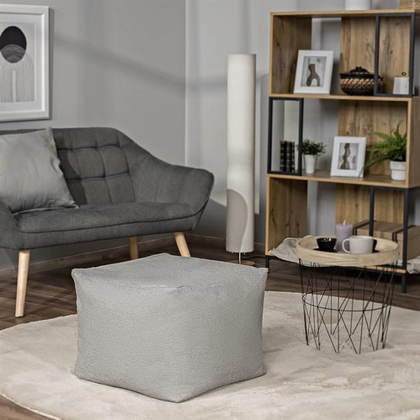 Paco Home Outdoor Bean Bag Armchair Living Room Seat Cushion Stool Floor Cushion Footstool Pouf Square Modern Unfilled Mottled 50 x 50 x 40 cm