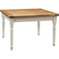Biscottini Furniture White Table Book White/Natural 120 x 80 x 120 cm