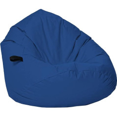 Momiralland Bean Bag Teardrop Shape Chestnut - for Children and Adults - Indoor and Outdoor as it is Waterproof - Filling EPS Beads (Navy Blue, XL - Diameter 77 cm for Children)
