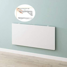Fengshouu Wall Folding Table, Folding Wall Table, Wall Hanging Desk, Floating Folding Laptop Table, Multifunctional Computer Table, Kitchen Table, Dining Table, Space Saving, White, Fibreboard (40 x