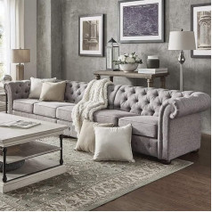 Jvmoebel Chesterfield Living Room Upholstery Furniture Sofa Couch Five Seater Textile Couchen Sofas