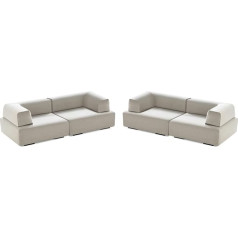 Memomad Puzzle Modular Sofa (2 x 3 Seater Sofas, Fabric 7554) - Your Modern Modular Sofa Made of Top Quality - Movable Backrest and Various Combinations
