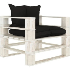 Uluyyuc Corner Sofa Bedroom Sofa Sofas & Couches Sofa Bed Garden Pallet Sofa with Black Cushions Wood Suitable for Living Room, Guest Room, Office