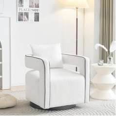 360 Degree Rotation Teddy Velvet Chair Lumbar Cushion Two Tone Design