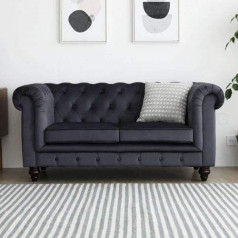 Jvmoebel Chesterfield Sofa Luxury Textile Couch Sofas Upholstery 2 Seater Two Seater Couchen