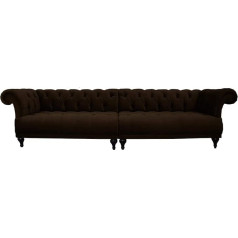 Jvmoebel Design Chesterfield Sofa Set 4-Seater Leather Couch XXL Upholstered Sofas