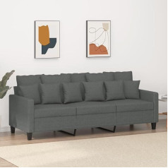 CIADAZ 3-Sitzer-Sofa Dunkelgrau 180 cm Stoff, Sofas & Couches, Sofa Wohnzimmer, Sofa Für Jugendzimmer, Relaxsofa, Sofa Für Schlafzimmer, Polstersofa - 359276