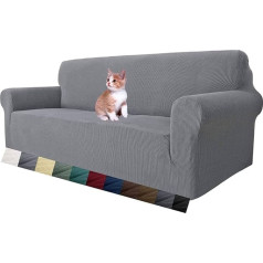 ‎Maxijin Maxijin thick velvet sofa cover, 3 seater, super stretch, non-slip couch cover for dogs, cats, pets friendly 1 piece elastic furniture protector, plush sofa slipcover