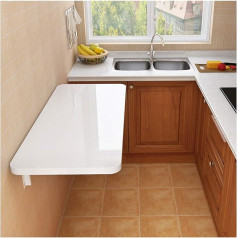 Klappbarer Wandtisch, in der Küche montierter Klapptisch, für Esstisch, Computertisch, Lerntisch für Kinder, großer Stauraum, platzsparend, 20 Größen optional (70 x 30/28 x 12 Zoll)