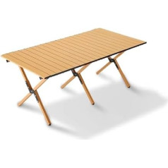 Tragbarer, zusammenklappbarer Rolltisch für den Außenbereich, zusammenklappbarer Picknicktisch aus Kohlenstofflegierung mit Aufbewahrungstasche, Strandtisch am Meer, leicht, belas