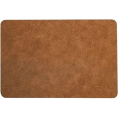 ‎Trgqify-Km Classic Leather Placemat Sets for Side Table, Rectangle Round Placemat, Square Coasters, Waterproof, Oil Resistant, Anti-Hot Pad (Color : A Light Coffee Color)