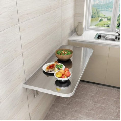 Folding Kitchen Dining Table Wall Mounted Folding Table Laptop Desk Workbench Laundry Room Apartment Max Load 220lbs 60x40cm