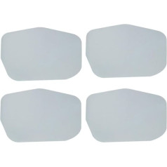 Generic Set mit 4 PU-Tischsets, unregelmäßige Form, Tischset, Teller, Nachmittagstee, Bar, Garten, dekorative Matte (Color : Dark Blue, Size : 44.5 * 29.5CM) (Grey 44.5 * 29.5CM)