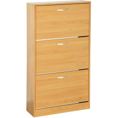 Vida Designs Home Discount Schuhaufbewahrung Schuhschrank mit 3 Schubladen Schrank Pull Down Möbel aus Holz Holz Einheit, Kiefer, Groß