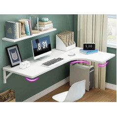 Corner Wall Table, Folding Table, Home Office Table, Desk, Workstation, Computer Desk, Kitchen and Dining Table, Easy to Assemble