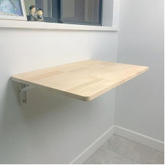 Telcim Wall Mounted Folding Desk, Drop Leaf Table, Laundry Folding Table, Floating Computer Desk, Space Saving Wall Folding Table, Wall Mounted Workbench, for Kitchen, Bedroom, Dining Room, Study