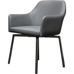 Kawola Loui Armchair Dining Room Chair - KAWOLA Swivel Chair Dining Room I Chairs Dining Room Comfortable I Dining Room Chairs Grey I Swivel Chair Dining Room Swivel Chairs I Cosy Chair with Armrest Dining