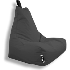 Patch Home Patchhome Gamer Cushion Lounge Cushion Bean Bag Chair Seat Cushion Suitable for Indoor and Outdoor Use Ready Filled Anthracite XXL in 2 Sizes and 25 Colours