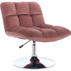 Svita Laurel Lounge Chair Upholstered Swivel Chair Swivel Base Plate Base Velvet Cover Antique Pink