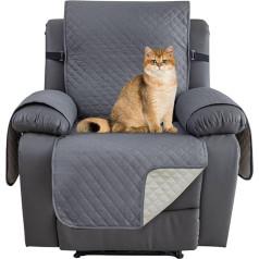‎Chelzen CHELZEN Waterproof Recliner Sofa Cover, Reversible Chair Slipcover, Furniture Protection for Living Room (Recliner, Dark Grey)