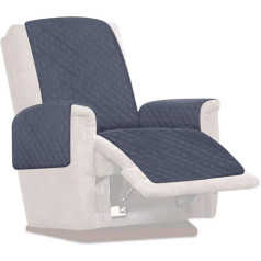 ‎Muross Muross Reversible Recliner Protector, Waterproof Furniture Protector, Non-Slip Non-Slip 1 Seater Sofa Armchair Furniture Protector Couch for Pets (Grey)