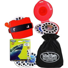 View-Master Classic 3D Adventures Discovery Box Set & Marine Life Refill Gift Set Bundle with Bonus Matty's Toy Stop Storage Bag - Pack of 2