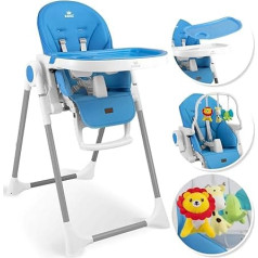 KIDIZ® 3-in-1 children's high chair, incl. toy bracket, baby lounger, combination high chair, baby high seat, 7-level height adjustable, adjustable backrest, growing with your child from 0 months to 6 years