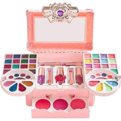 Make-up-Set für Mädchen,Make-up-Set für Mädchen,Princess Toys Kosmetikset | Waschbares Make-up-Set für spielende Mädchen, Kinder, für Weihnachten, Feiertags-Make-up-Kollektion