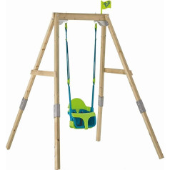 TP Toys 331 Grow Able Swing Set, Forest Acorn, Mitwachsendes Holz, FSC, EIN Schaukelgestell, das mit Ihrem Kind mitwächst, mit 2 Schaukelsitzen, ab 6 Monaten, Grün, Einheitsgröße