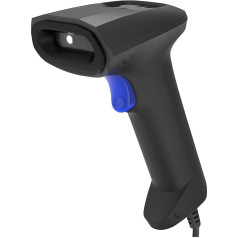 Atlantis A08-LD190-2D Barcodeleser Barcode Reader Scanner 1D und 2D Optisch (640 x 480), 60 fps, liest von Smartphone und Display, pharmazeutischer Code, USB-Anschluss, Kurzanleitung