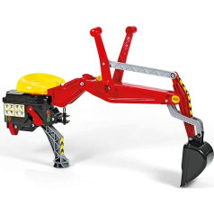 Rolly Toys 409327 Rolly Sit-On Rear Digger / Backhoe for Children Aged 2.5 - 10 Years with Support Stand for Rear Coupling