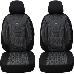 BREMER SITZBEZÜGE Dimensional Car Seat Covers Compatible with Opel Grandland X Driver & Passenger Set from 2017-2021 / Car Seat Covers Protective Cover Set, Car Seat Covers, Pack of 2, in Black (907)