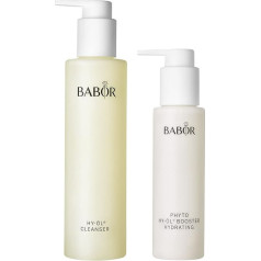 BABOR CLEANSING HY-Oil & Phytoactive Hydro Base Set - Cleansing Duo, for Dry Skin, Deep Pore Cleansing with Oil & Herbal Extract, 2 Pieces