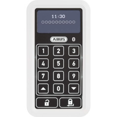 ABUS HomeTec Pro Bluetooth Keypad CFT3100 - Code Entry to Open the Front Door - for the HomeTec Pro Bluetooth Door Lock Unit CFA3100 - White