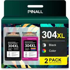 PINALL 304XL Printer Cartridges, 304XL Replacement Compatible with HP 304 XL Mutipack for HP Envy 5030 5000 5010 Printer Cartridges, HP Deskjet 3750 3700 2600 2630 Printer Cartridges (1 Black 1