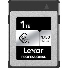 Lexar Professional Silver Series 1TB CFexpress Card, Type B CFe Card, up to 1750MB/s Read Speed, CF Card with PCIe Gen3x2, Compatible with DSLR, Backwards with XQD Camera (LCXEXSL001T-RNENG)