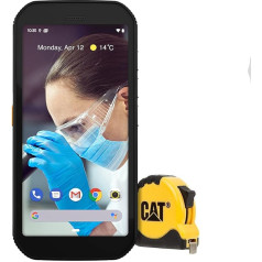 CAT S42 H+ Edition Robust Outdoor Smartphone with Silver Particles Against Bacteria and Germs (13.97 cm (5.5 Inch) HD+ Display, 32 GB, 3 GB RAM, Dual SIM, Shockproof and Waterproof with CAT Tape Measure, Black