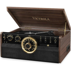 Victrola Empire 6-in-1 Bluetooth Record Player Music Centre - Expresso