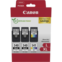 Canon Originaltinte PG-540XL x 2 / CL-541XL (3 Tintenpatronen; 2X Schwarz XL + 1x Farbe XL) - Multipack