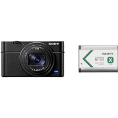 Sony RX100 VII | Premium Bridge Camera (1 Inch Sensor, 24-200 mm F2.8-4.5 Zeiss Lens, Auto Eye Auto Focus, 4K Film Recording and Tilting Display) + Additional Battery