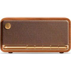 Edifier MP230 Portable Bluetooth Speaker, Wireless Speaker with 48 mm Drivers, 20 W RMS Stereo Sound, Crisp Treble Punchy Bass, 9 Hours Playtime, Bluetooth V5.0, AUX, Micro SD (Retro Wood)