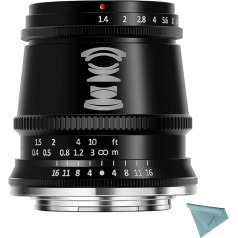 TTArtisan 17 mm F1.4 APS-C Wide Angle and Large Aperture Camera Lens for M43-Mount