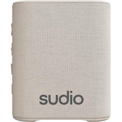 Sudio S2 Beige Bluetooth Speaker with Loud Sound and Deep Bass Long Playtime IPx5 Waterproof Bluetooth 5.3 TWS Pairing Portable Wireless Compact Speaker for Home, Outdoor