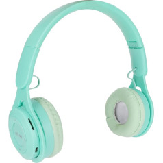 Annadue Wireless Headphones for Children, Cute Over-Ear Bluetooth Headset with Deep Bass, Foldable Stereo Headset, Built-in Microphone, for Children, Girls, Boys, Adults (Green)